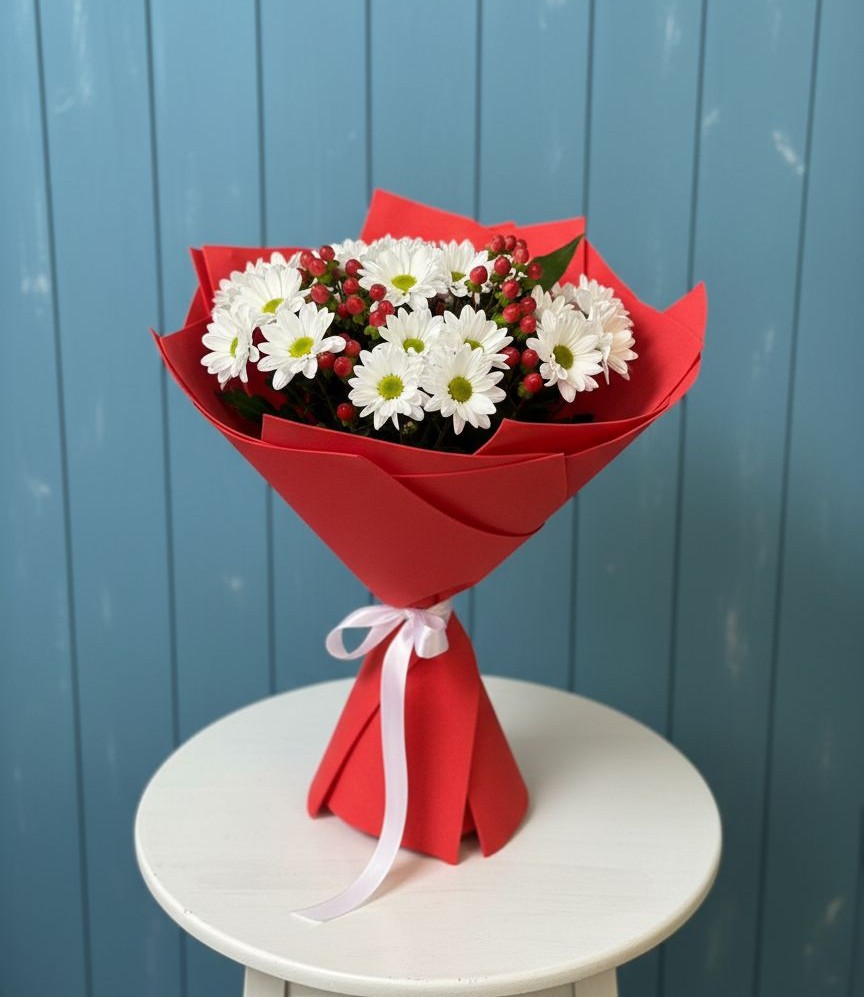 Букет цветов из: Хризантемы в Кольцово Свердловская область