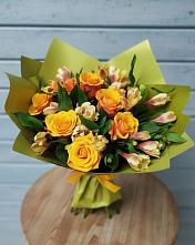 Букет цветов из:  Альстромерии и Розы в Кольцово Свердловская область