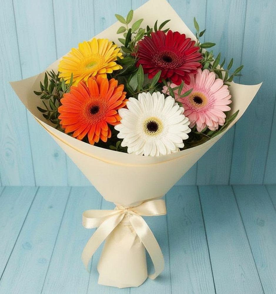 Букет цветов из: Герберы в Кольцово Свердловская область