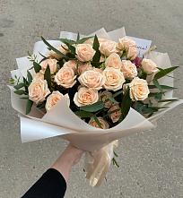 Букет Кремовые розы Латте в Кольцово Свердловская область