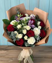 Букет цветов из:  Розы и Альстромерии в Кольцово Свердловская область