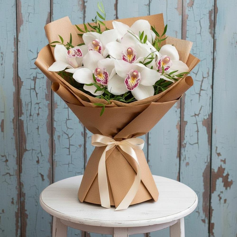 Букет цветов из: Орхидеи и Розы в Кольцово Свердловская область