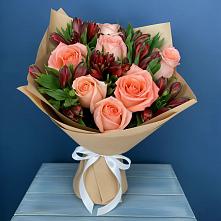 Букет цветов из:  Розы и Альстромерии #REPLACE_PRED# Кольцово Свердловская область