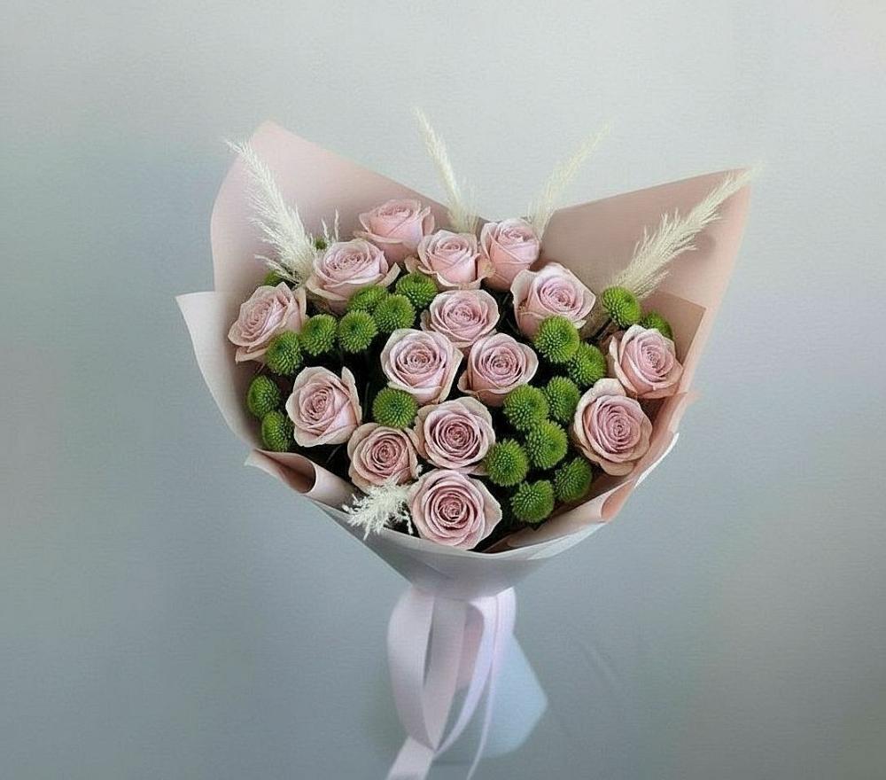 Букет цветов из: Розы и Хризантемы в Кольцово Свердловская область